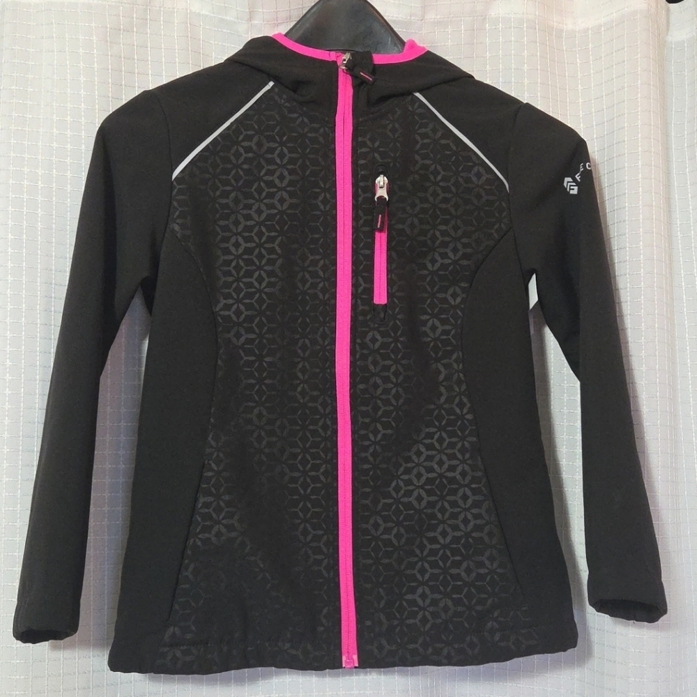 Free Country Girls Coat Size 7/8 Black And Pink
